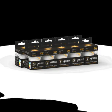 Лампа светодиодная LED 5W MR16 GU10-dim 3000K диммир. | 101506105-D | Gauss