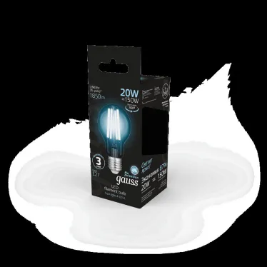 Лампа светодиодная Filament А60 20W 1850lm 4100К Е27 LED /10/40 | 1029022201 | Gauss