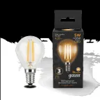 Лампа светодиодная LED 5Вт E14 220В 2700К шар | 105801105 | Gauss