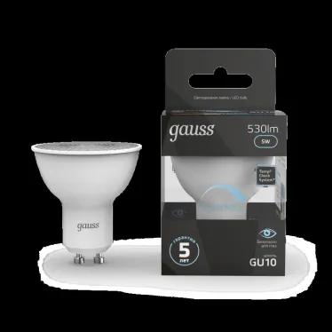 Лампа светодиодная LED 5W MR16 GU10-dim 4100K диммир. | 101506205-D | Gauss