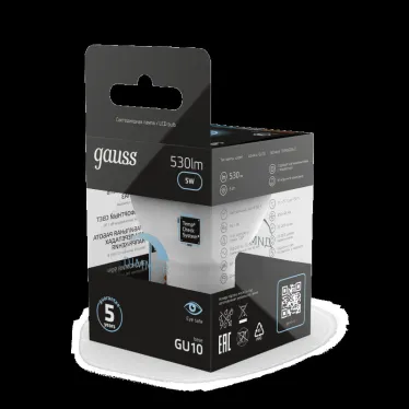 Лампа светодиодная LED 5W MR16 GU10-dim 4100K диммир. | 101506205-D | Gauss