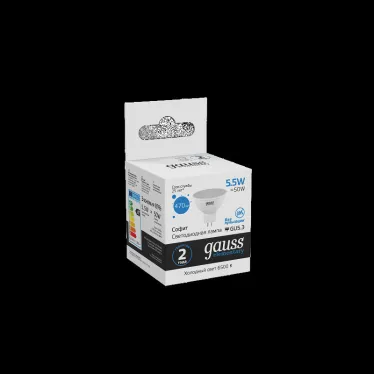 Лампа светодиодная LED 5,5Вт GU5.3 220В 6500К Elementary MR16 | 13536 | Gauss