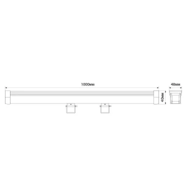 Светильник светодиодный ДБУ-36w 24в RGB IP65 с DMX линейный