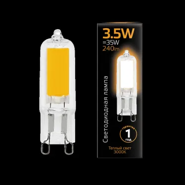 Лампа светодиодная LED 3,5Вт G9 AC220-240В 3000К Glass | 107809103 | Gauss