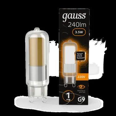 Лампа светодиодная LED 3,5Вт G9 AC220-240В 3000К Glass | 107809103 | Gauss
