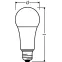 Лампа светодиодная LED 14,5Вт Е27 230В 2700К PARATHOM CLASSIC A 100 DIM груша d62x126мм | 4052899960909 | Osram
