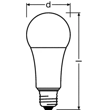 Лампа светодиодная LED 14,5Вт Е27 230В 2700К PARATHOM CLASSIC A 100 DIM груша d62x126мм | 4052899960909 | Osram