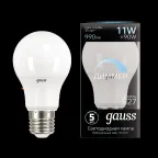 Лампа светодиодная LED 11Вт E27 220В 4100К A60, диммируемая | 102502211-D | Gauss