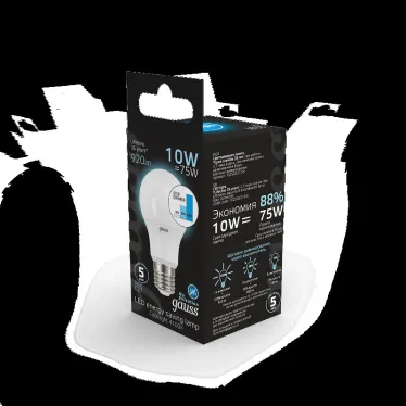 Лампа светодиодная LED 10Вт E27 220В 4100К A60, диммируемая | 102502210-S | Gauss