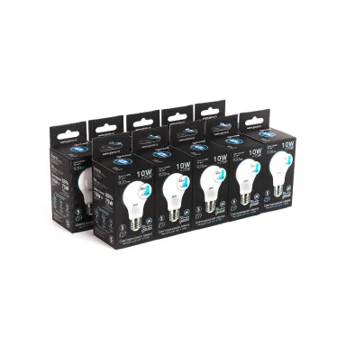 Лампа светодиодная LED 10Вт E27 220В 4100К A60, диммируемая | 102502210-S | Gauss