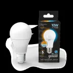 Лампа светодиодная LED 10Вт E27 220В 2700К/4100К СТС A60 | 102502110-T | Gauss