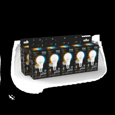 Лампа светодиодная LED 10Вт E27 220В 2700К/4100К СТС A60 | 102502110-T | Gauss