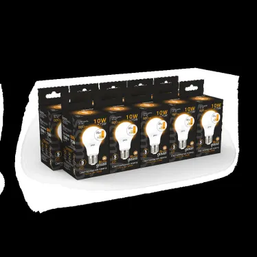 Лампа светодиодная LED 10Вт E27 220В 2700К A60, диммируемая | 102502110-S | Gauss