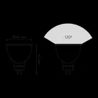 Лампа светодиодная LED 3Вт GU4 220В 4100К MR11 d35х45мм | 132517203 | Gauss