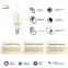 Лампа светодиодная филаментная Smart Home DIM E14 CF35 4,5 Вт 1/10/40 | 1260112 | Gauss