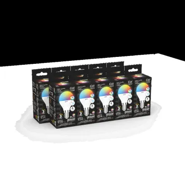 Лампа светодиодная Smart LED Шар G45 6W E14 RGBW+dim 1/10/100 | 105101406 | Gauss
