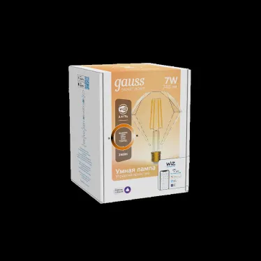 Лампа светодиодная филаментная Smart Home DIM E27 Diamond Golden 7 Вт 1/40 | 1350112 | Gauss
