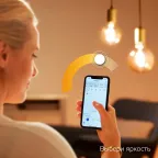 Лампа светодиодная филаментная Smart Home DIM E27 A60 7 Вт 1/10/40 | 1200112 | Gauss