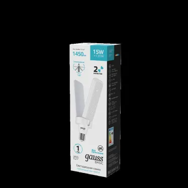 Лампа светодиодная Basic 15W 1450lm 4000K E27 Клевер-2 | 11732212 | Gauss