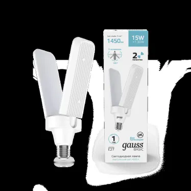 Лампа светодиодная Basic 15W 1450lm 4000K E27 Клевер-2 | 11732212 | Gauss