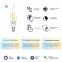 Лампа светодиодная филаментная Smart Home DIM+CCT E14 CF35 4,5 Вт 2000-6500 К 1/10/40 | 1280112 | Gauss