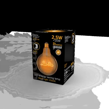 Лампа светодиодная LED Filament G125 E27 2,5W Golden 200lm 2000K 1/20 | 175802003 | Gauss
