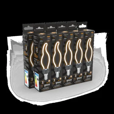 Лампа светодиодная LED Filament Bulbless CT35 Milky E14 4W 330lm 2700K 35*150mm 1/10/100 | 1000801104 | Gauss