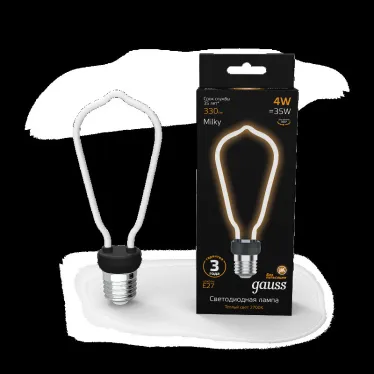 Лампа светодиодная LED Filament Bulbless ST64 Milky E27 4W 330lm 2700K 64*165mm 1/10/100 | 1005802104 | Gauss