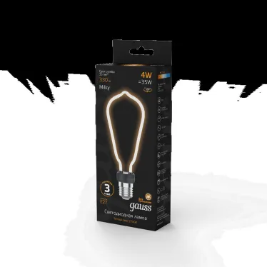 Лампа светодиодная LED Filament Bulbless ST64 Milky E27 4W 330lm 2700K 64*165mm 1/10/100 | 1005802104 | Gauss