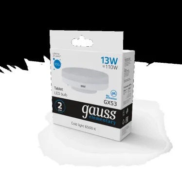 Лампа светодиодная LED Elementary GX53 13W 950lm 6500K 1/10/100 | 83833 | Gauss