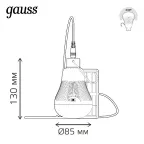 Лампа светодиодная Led A60 3W 130lm 4000K с солнечной панелью 1/40 | 902102203 | Gauss