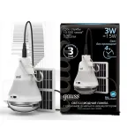 Лампа светодиодная Led A60 3W 130lm 4000K с солнечной панелью 1/40 | 902102203 | Gauss