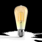 Лампа светодиодная Filament ST64 6W 620lm 2400К Е27 golden диммируемая | 102802006-D | Gauss