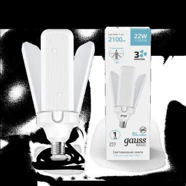 Лампа светодиодная Basic 22W 2100lm 4000K E27 Клевер-3 | 11732222 | Gauss