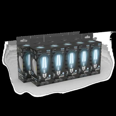 Лампа светодиодная Filament ST64 10W 970lm 4100К Е27 | 157802210 | Gauss
