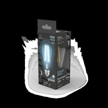 Лампа светодиодная Filament ST64 10W 970lm 4100К Е27 | 157802210 | Gauss