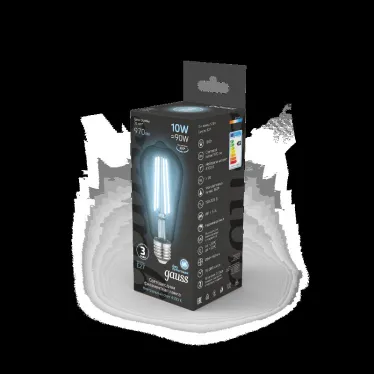 Лампа светодиодная Filament ST64 10W 970lm 4100К Е27 | 157802210 | Gauss