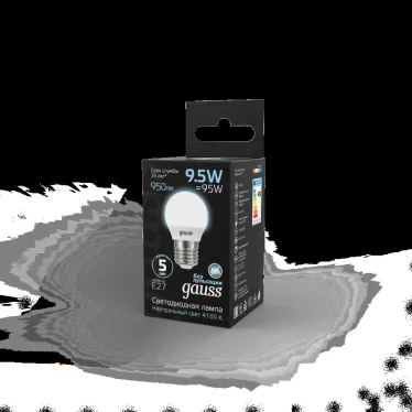 Лампа светодиодная LED Globe E27 9.5W 4100K | 105102210 | Gauss