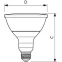 Лампа светодиодная LED MAS LED spot D-100WE27 927 PAR38 25 | 929001322508 | PHILIPS