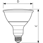 Лампа светодиодная LED MAS LED spot D-100WE27 927 PAR38 25 | 929001322508 | PHILIPS