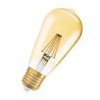 Лампа светодиодная LED, филаментная, золотистая, Vintage 1906 LED CL Edison FIL GOLD 37 non-dim 4W/825 E27 | 4052899962095 | Osram