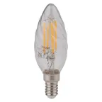 Лампа светодиодная филаментная LED STAR Classic BW 4W, прозрачная колба, Е14 LEDSCLBW40 4W/827 230V FIL E14 FS1 | 4058075055391 | Osram