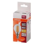 Лампа светодиодная филаментная LED STAR Classic P 4W, прозрачная колба, Е14 LEDSCLP40 4W/827 230V FIL E14 FS1 | 4058075068377 | Osram