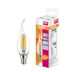 Лампа светодиодная филаментная LED STAR Classic BA 5W, прозрачная колба, Е14 LSCLBA60 CL 5W/840 230VFILE1410X1RU | 4058075212367 | Osram