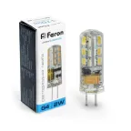 Лампа светодиодная LB-420 (2W) 12V G4 6400K капсула силикон | 25859 | FERON