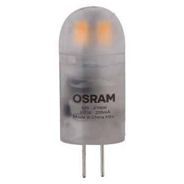 Лампа светодиодная LED STAR PIN20 1, 7W, матовая колба, G4, 12 Вольт LEDSPIN20 1, 7W/827 12VFR G4 FS1 | 4058075057142 | Osram