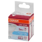 Лампа светодиодная LED STAR MR16 3W, 110°, 220-240 вольт, GU5, 3 LSMR1635110 3W/850 230V GU5.310X1RU | 4052899981133 | Osram