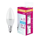 Лампа светодиодная LED STAR Classic B 8Вт, матовая колба, Е14 LSCLB75 8W/840 230V E14 10X1 RU | 4058075210714 | Osram
