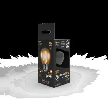 Лампа светодиодная LED 5Вт E27 220В 2700К шар | 105802105 | Gauss