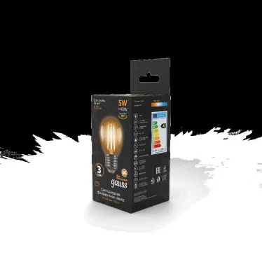 Лампа светодиодная LED 5Вт E27 220В 2700К шар | 105802105 | Gauss